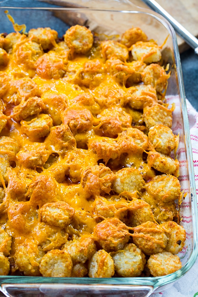 baked smoked sausage and tater tot casserole recipes