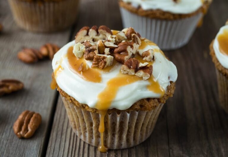 Caramel Pecan Carrot Cupcakes Recipes Fiber