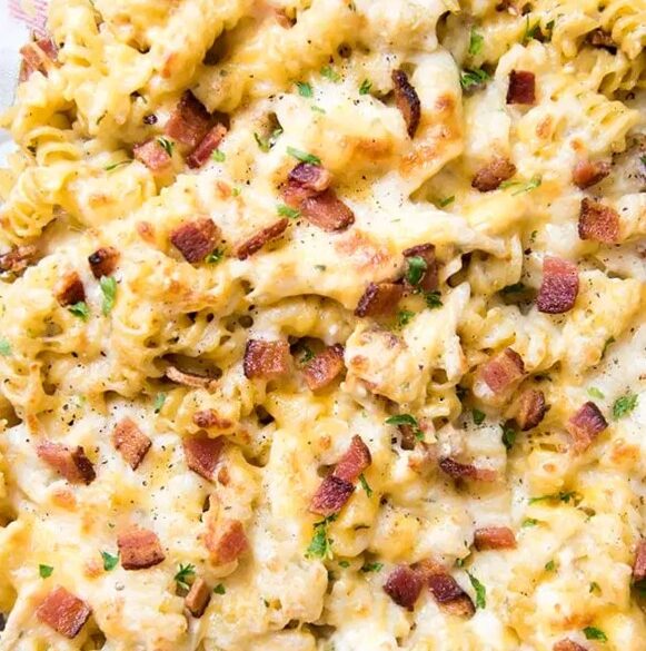 Cheese Shrimp Penne Pasta & Spinach