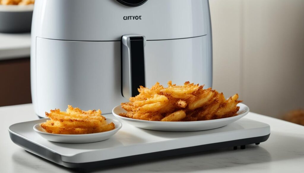 air fryer temperature for hash browns