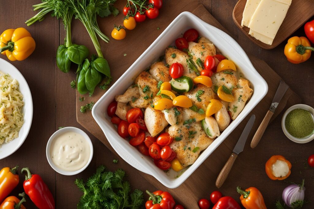 cheesy chicken casserole