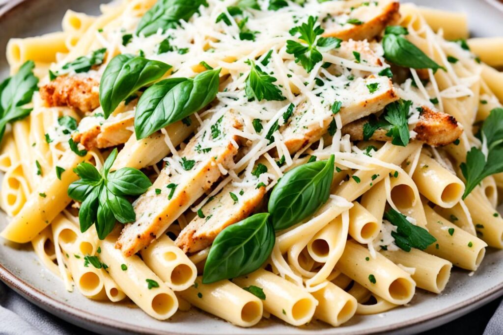 garlic parmesan chicken pasta