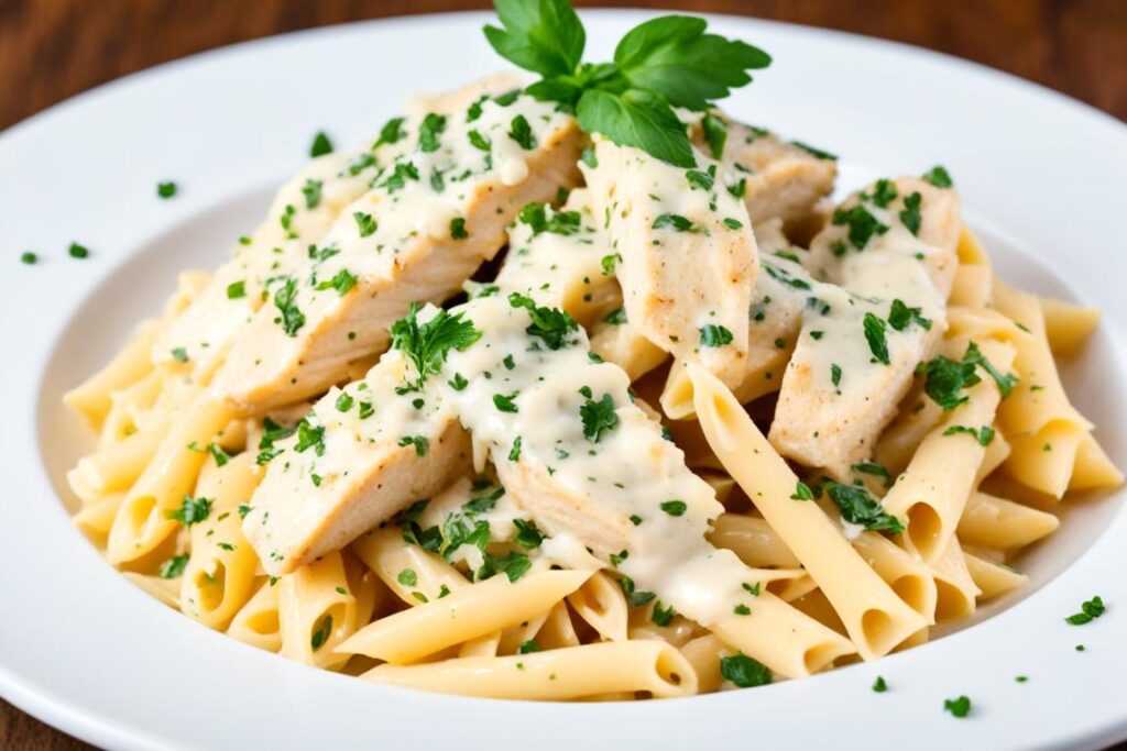 garlic parmesan chicken pasta