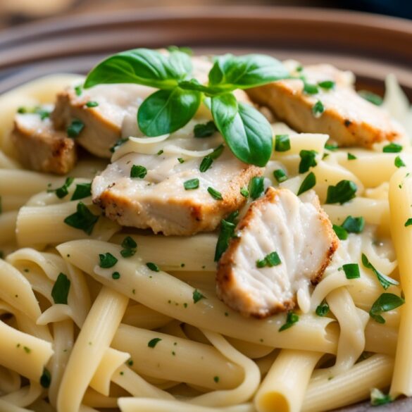 garlic parmesan chicken pasta