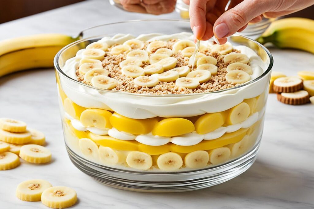 layering banana pudding