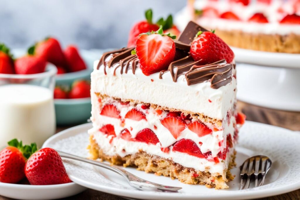 no-bake strawberry cake