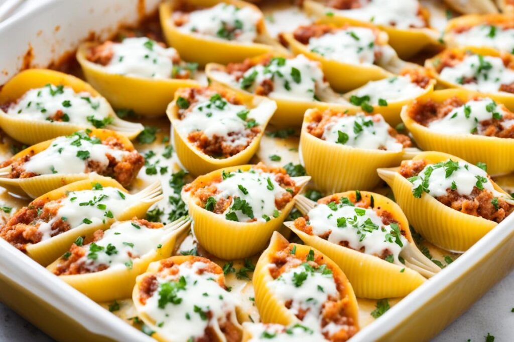 perfectly baked stuffed shells