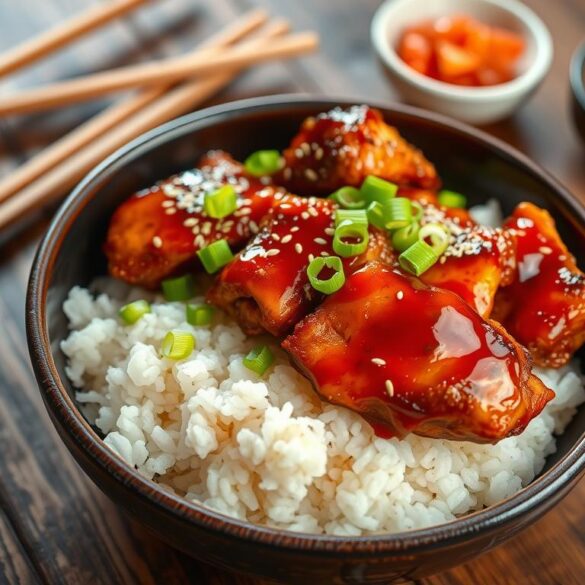 rice recipe with korean chicken