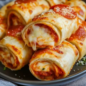 Crispy Air Fryer Pizza Roll Ups served with dipping sauce