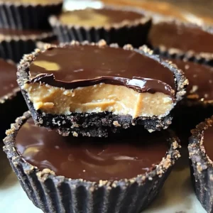 Mini Chocolate Peanut Butter Pies with a rich chocolate ganache topping