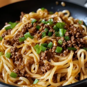 Mongolian beef noodles, Asian noodles, ground beef stir-fry