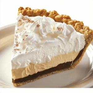 A slice of Root Beer Float Pie with whipped topping