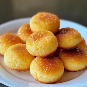 Golden-brown cornbread poppers drizzled with honey