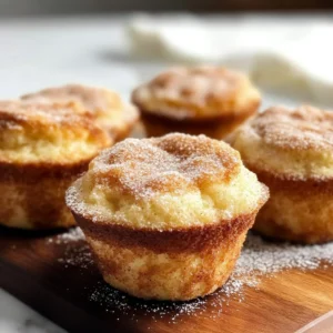 A batch of warm Cinnamon Sugar French Toast Muffins coated in sweet cinnamon sugar