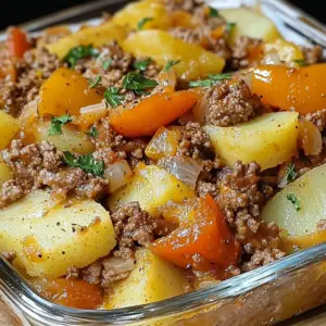 Dolly Parton's 5-Ingredient Casserole served in a baking dish with fresh vegetables