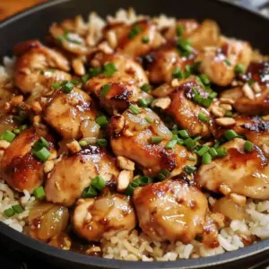Skillet of Hibachi Chicken and Rice with Yum Yum Sauce Drizzle