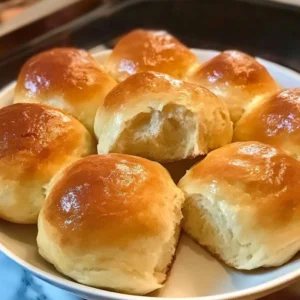 A batch of freshly baked soft and buttery homemade rolls in a baking dish