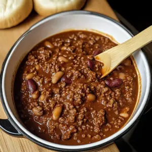 Bowl of Southern West Virginia Hot Dog Chili Sauce with Beans beside a loaded hot dog