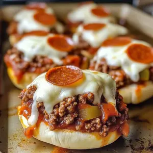 Pepperoni Pizza Sloppy Joes