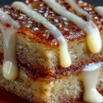 Delicious banana bread brownies with chocolate chips on a wooden table.