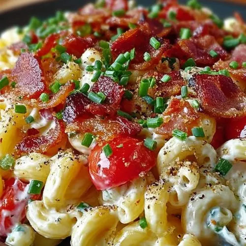 Blt macaroni salad creamy savory and perfect for summer