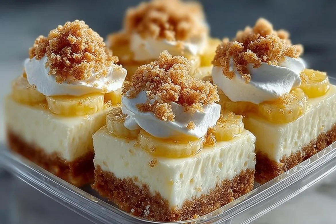 Creamy cheesecake banana pudding bites served in a dessert cup