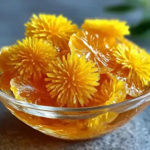 Homemade dandelion candy drops on parchment