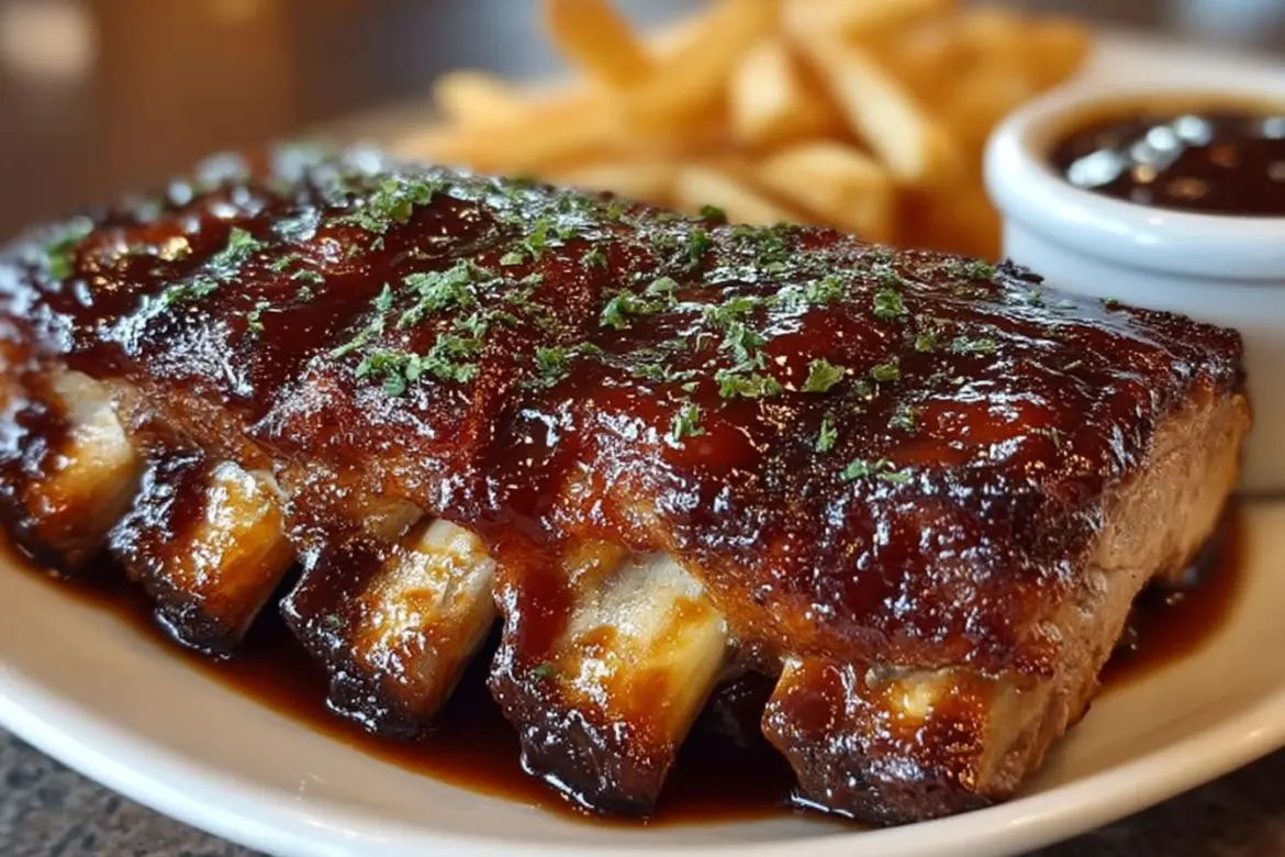 Delicious Dr Pepper Ribs served on a grill platter