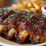 Delicious Dr Pepper Ribs served on a grill platter
