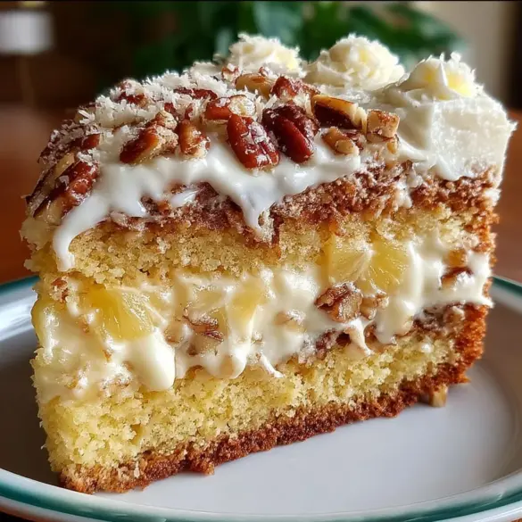 Moist Elvis Presley Cake topped with frosting and chopped pecans