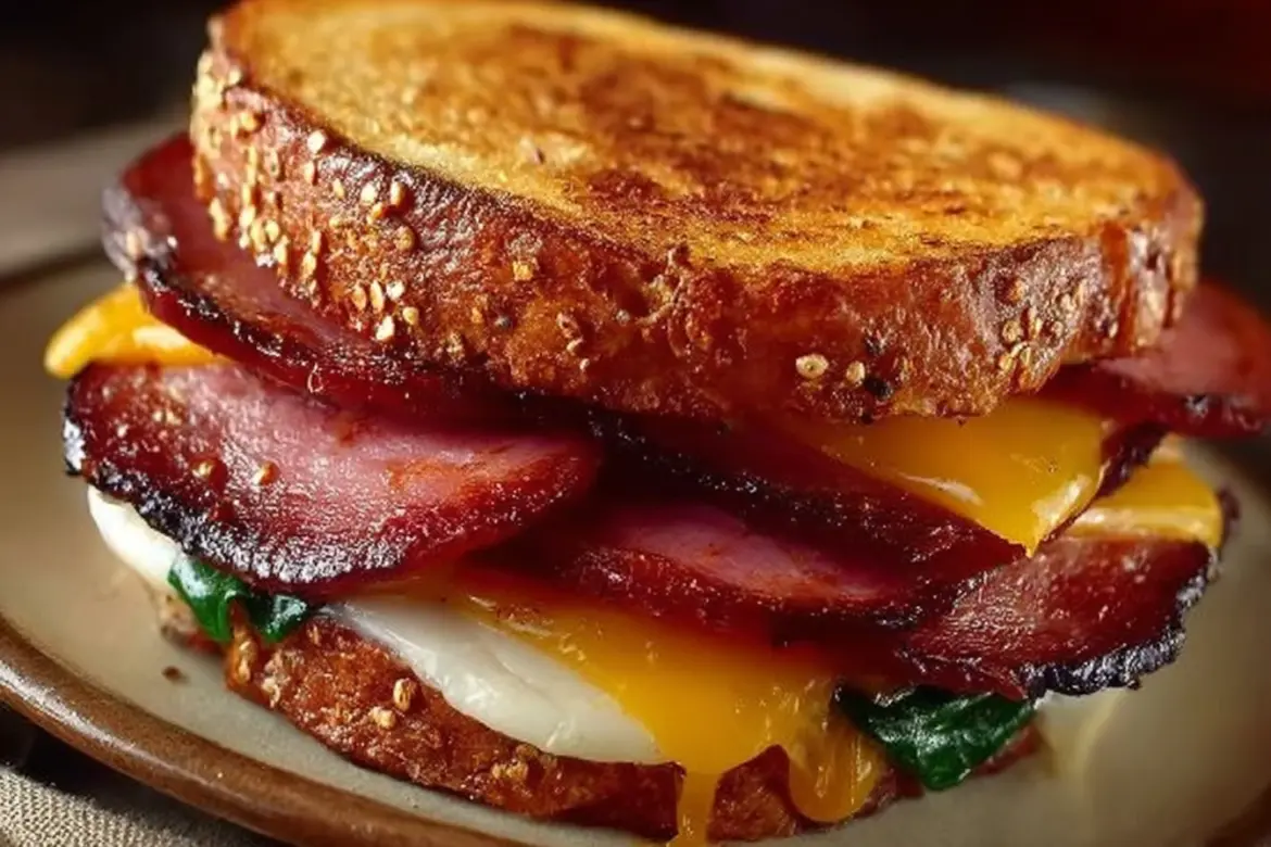 Delicious Fried Bologna Sandwich with crispy bologna and fresh bread