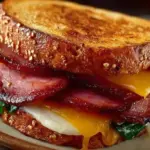 Delicious Fried Bologna Sandwich with crispy bologna and fresh bread