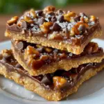 Finished Graham Cracker Toffee pieces on tray
