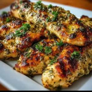Greek-Style Grilled Chicken Tenders served with veggies and dip.