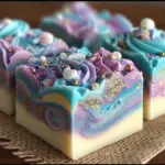 Make Mermaid Candy Fudge with white chocolate and sprinkles—an easy, colorful treat perfect for parties and magical moments!