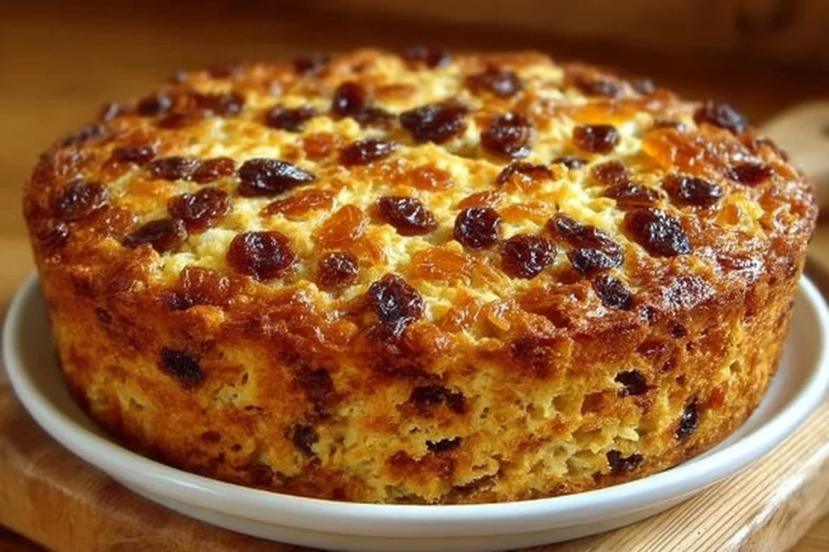 Baked oatmeal dish with apples and carrots, topped with nuts and spices.