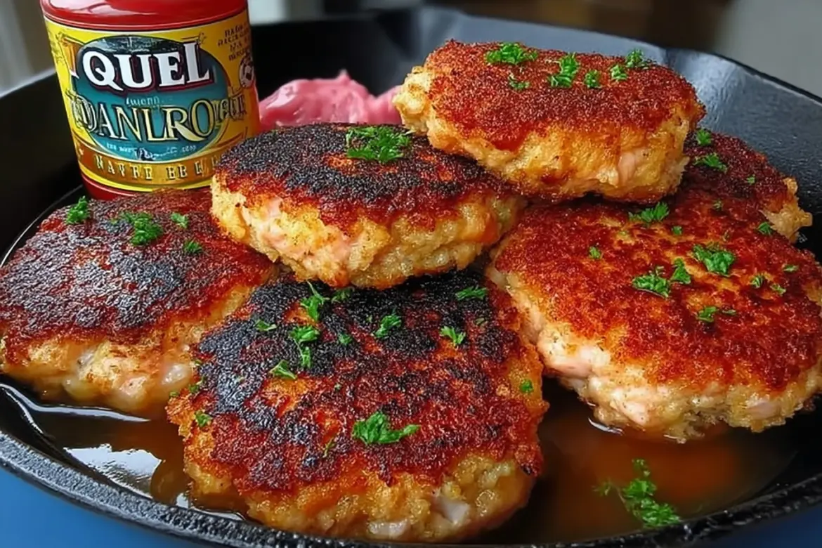 Delicious Southern Fried Salmon Patties served on a plate