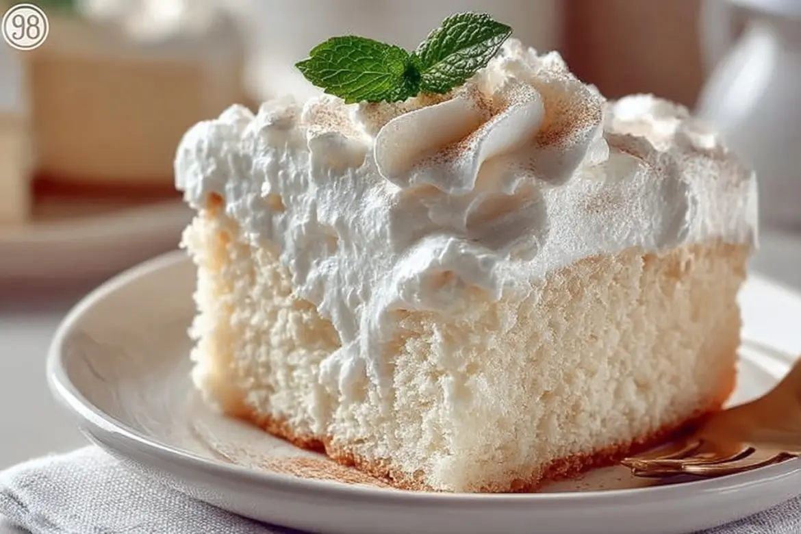 Deliciously moist velvety cake topped with creamy frosting