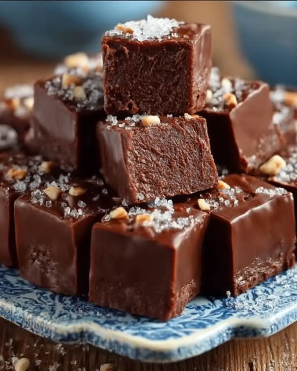 Square pieces of 3 minute fudge topped with nuts on a parchment-lined tray