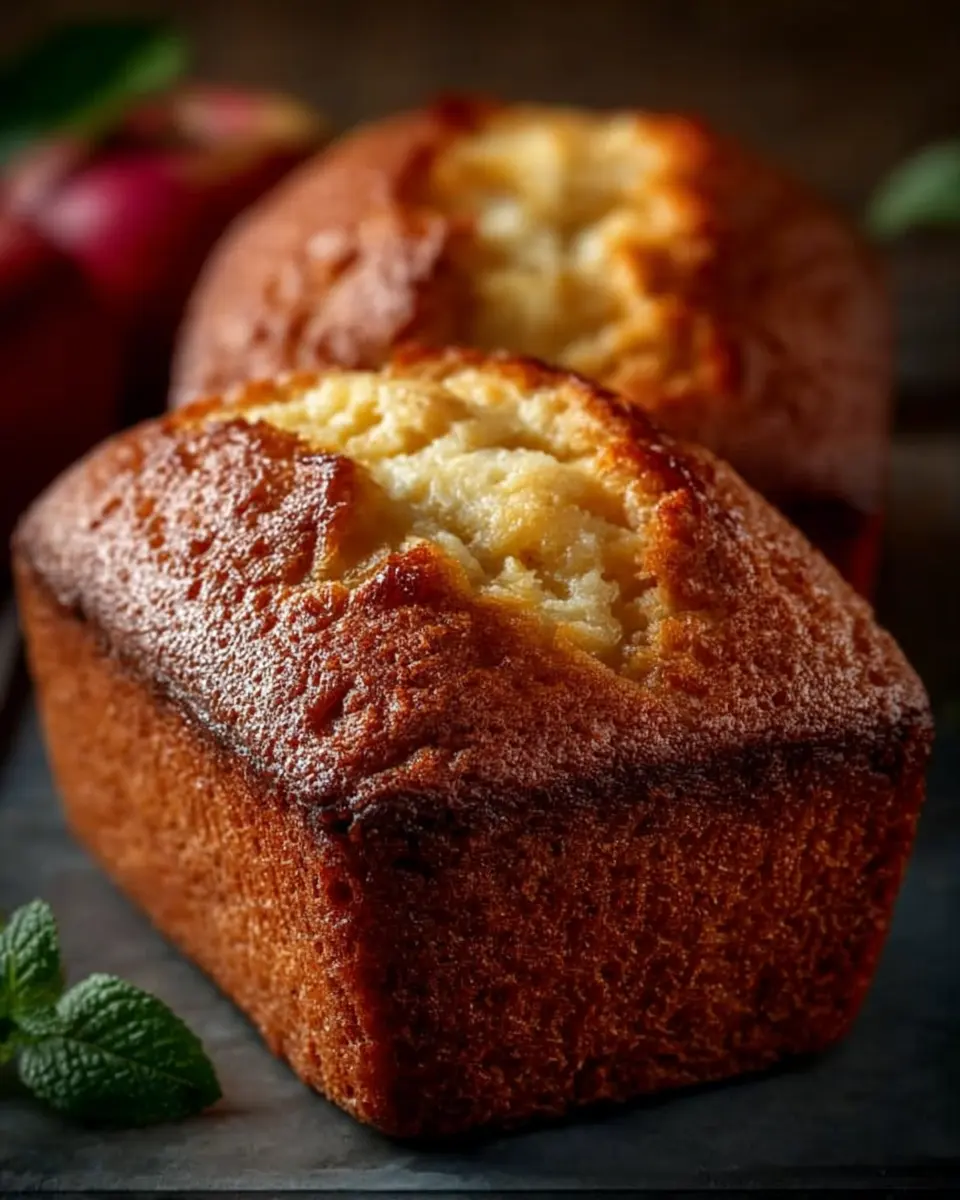 A golden-brown loaf of Applesauce Bread sliced to reveal its moist, tender crumb