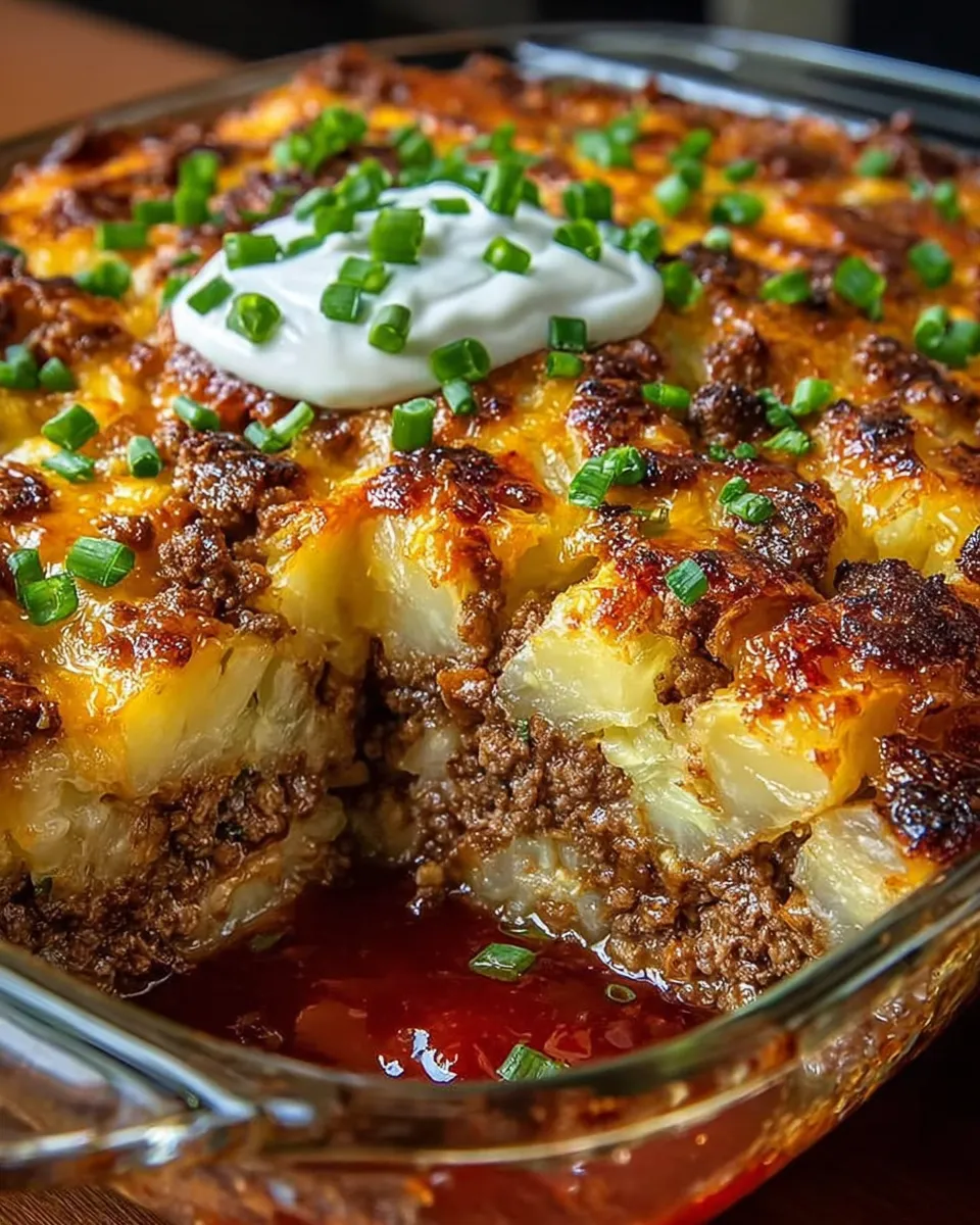Loaded Potato & Meatloaf Casserole

