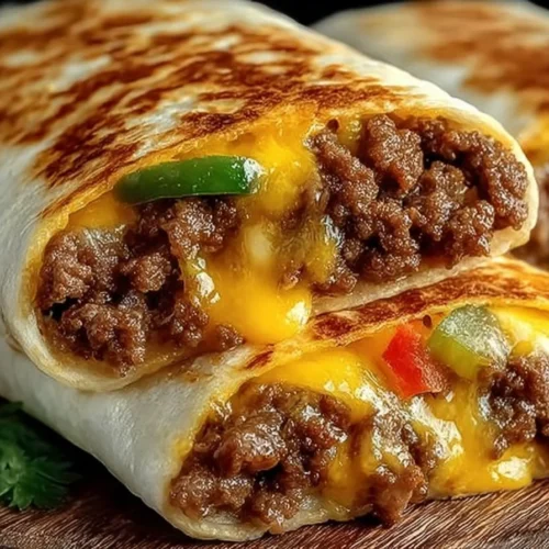 Air fryer cheeseburger wraps with lettuce, cheese, and burger filling