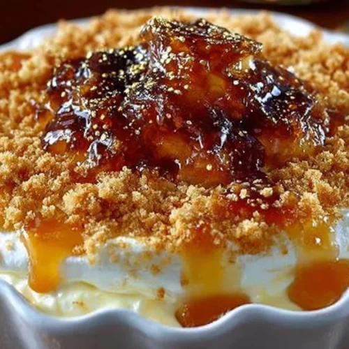 Baked Caramel Apple Cheesecake Dip served with caramel drizzle and apple slices