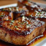 Delicious brown sugar baked beef chops served with sides