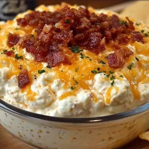 Delicious Cheddar Ranch Dip served in a bowl with fresh veggies