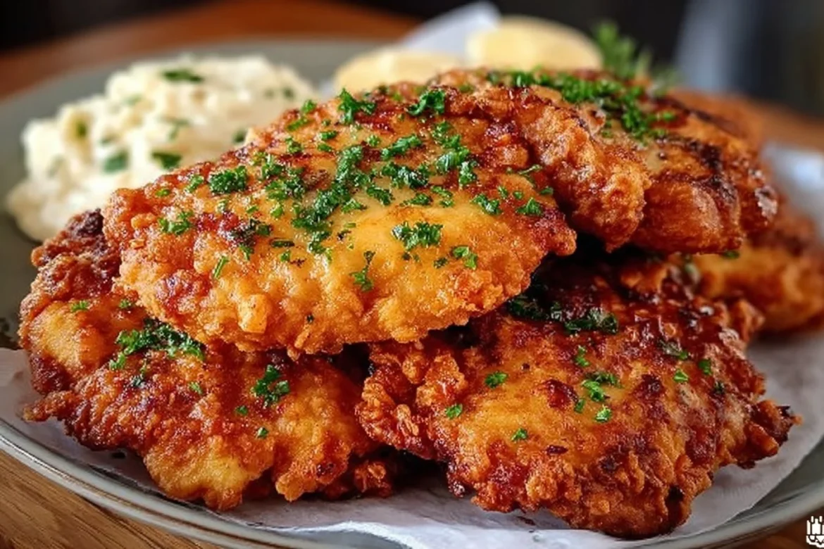 Delicious Chicken Fried Chicken served with sides