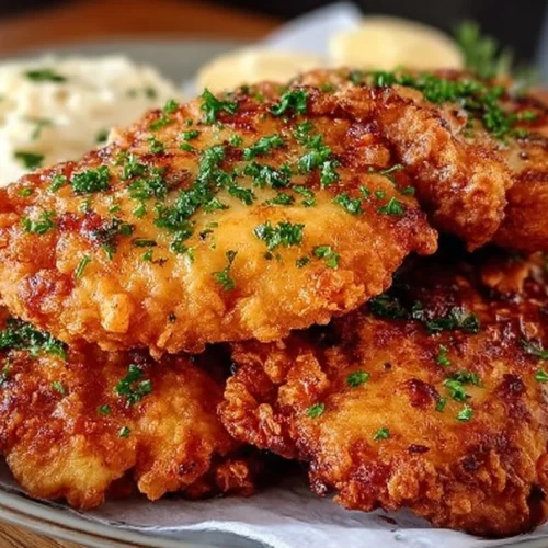 Delicious Chicken Fried Chicken served with sides