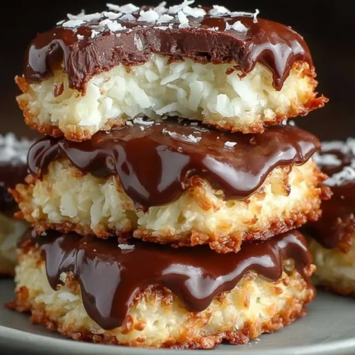 Deliciously stacked chocolate coconut bars with a rich, creamy texture