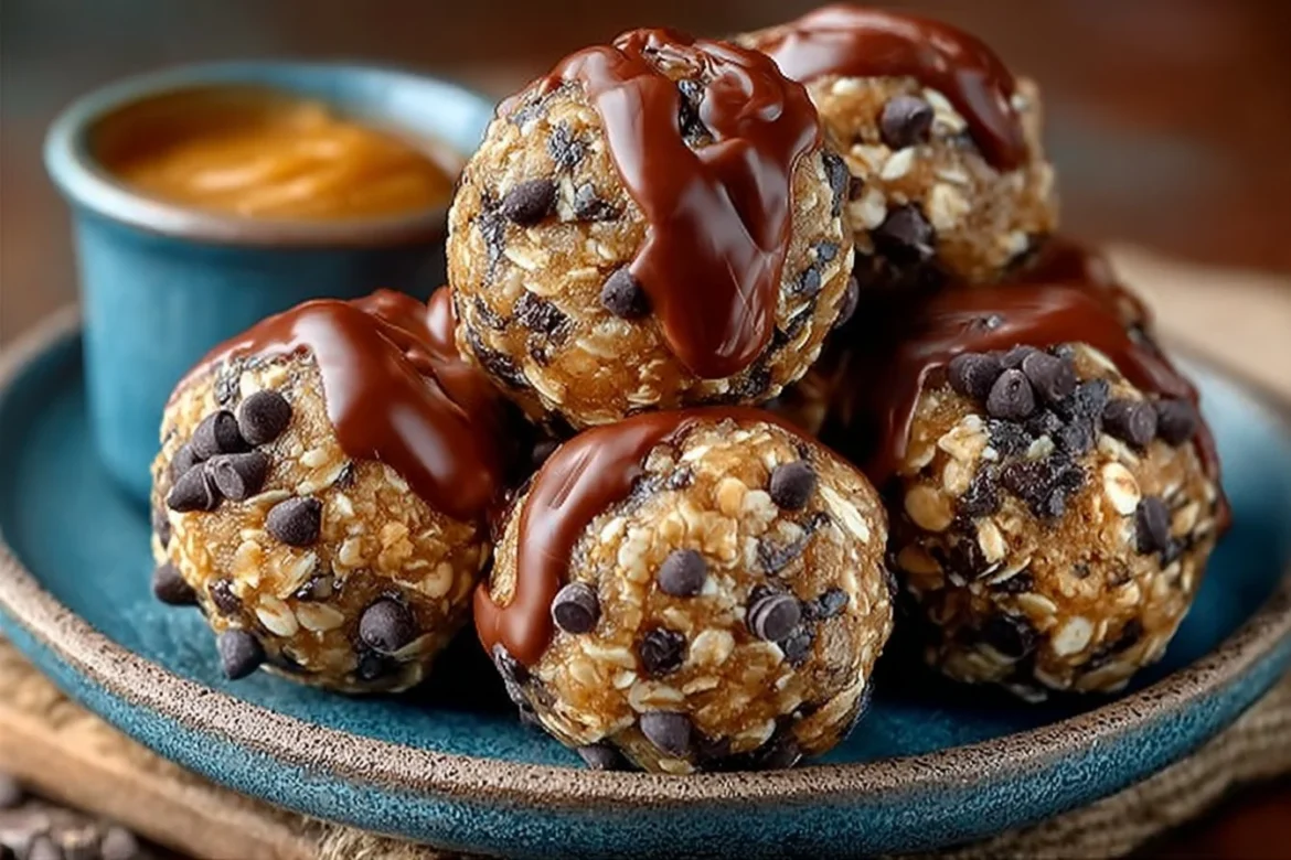 Chocolate Peanut Butter Energy Bites recipe for a healthy snack