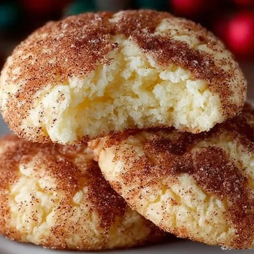 Freshly baked cinnamon sugar cookies on a cooling rack